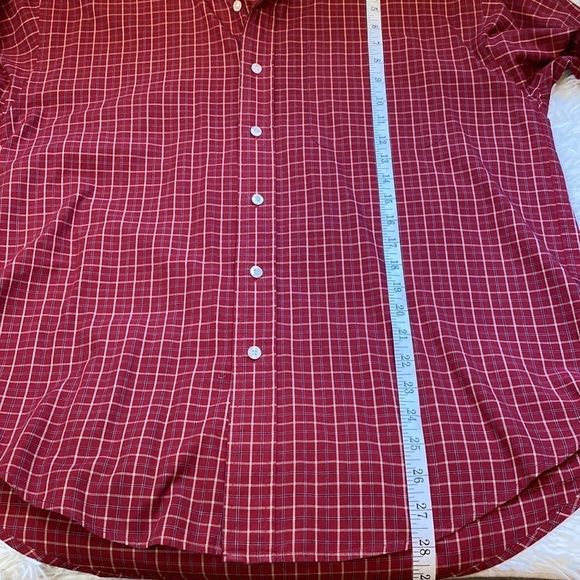 EZ’s by Haggar Size Medium Casual Button Down Burnt Red Men’s Shirt - Picture 7 of 7